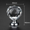 Clear Crystal Round Knob Furniture Knobs Kitchen Glass Drawer Cabinets Handles