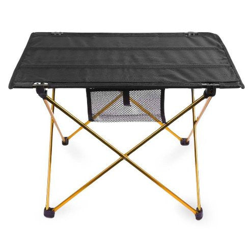 Portable Camping Table Outdoor Golden Aluminium Alloy Foldable