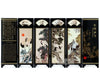 Home Decor Chinese Lacquer Painting Beautiful Folding Screen