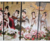 China 6 block Folding screen imperial concubine shower Figure Ornament