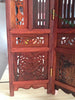 14.75 inch Exquisite Hand-carved Chinese Boxwood & Sculpture Folding Screen